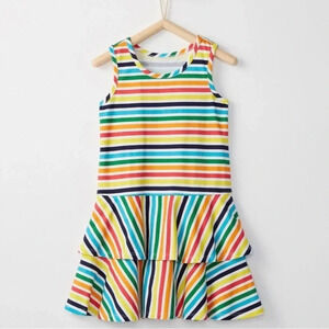 Hanna Andersson Rainbow Tiered Tank Dress Girls Size 12